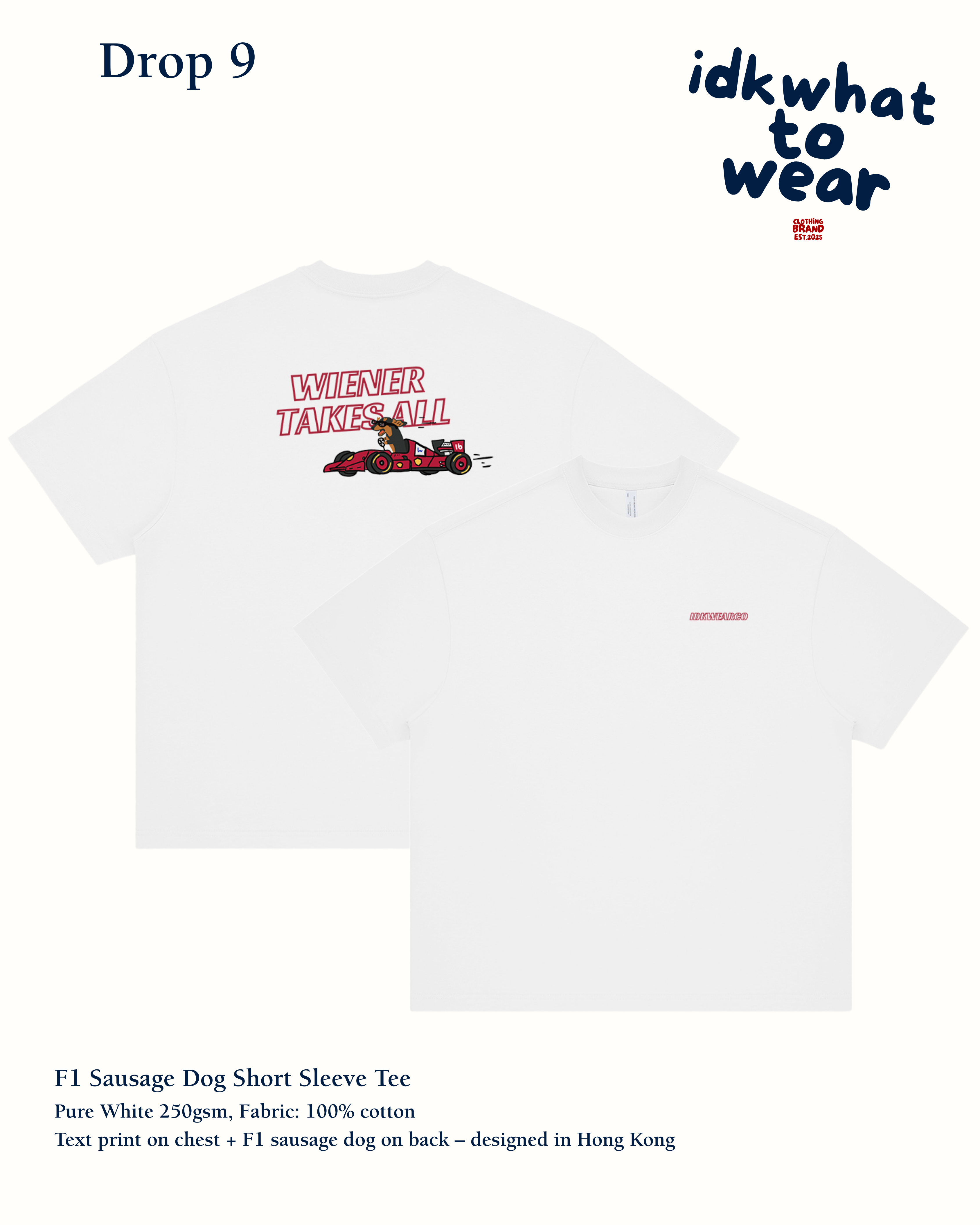 F1 Sausage White Tee (Pre Order Item)