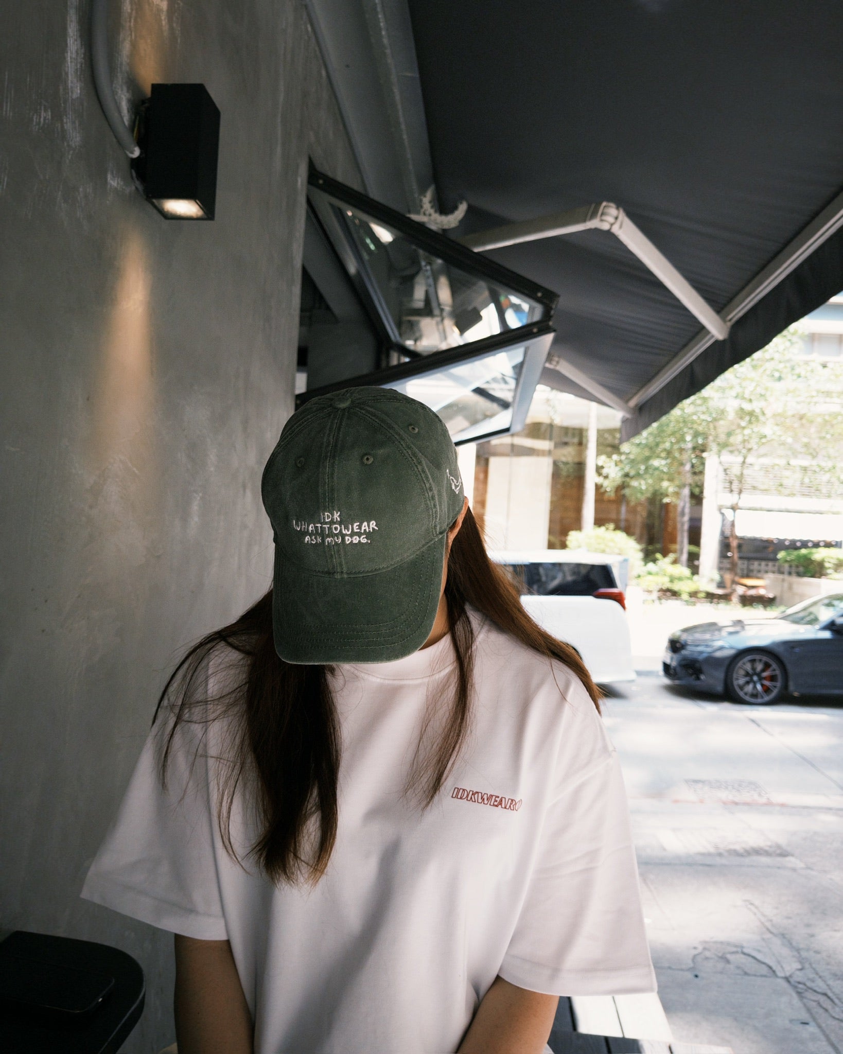 Ask My Dog Washed Dad Cap