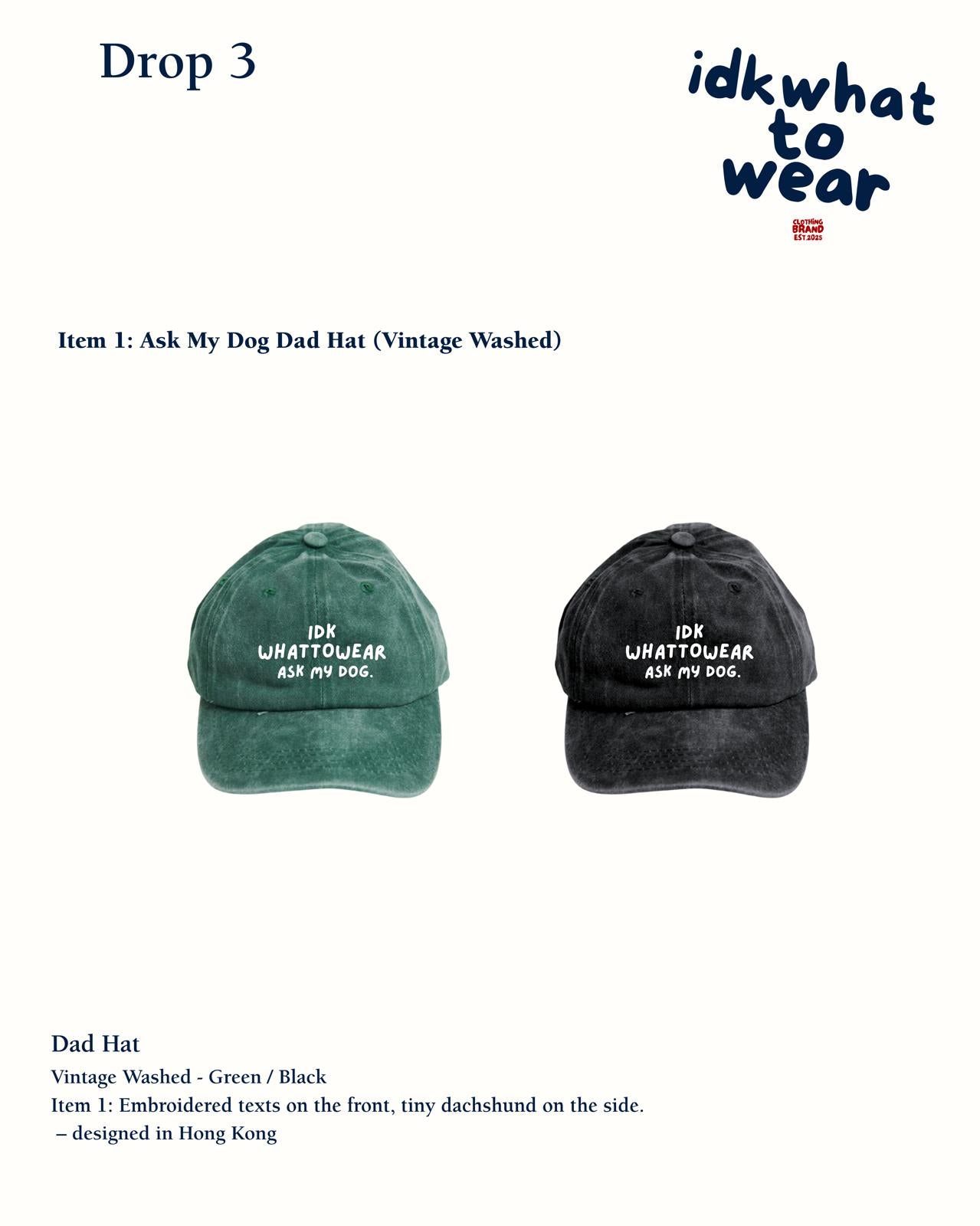 Ask My Dog Washed Dad Cap